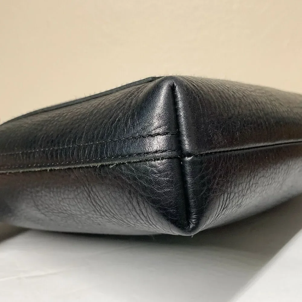 Madewell The Transport Shoulder Crossbody Bag Purse Black Leather NC275 - Picture 9 of 12